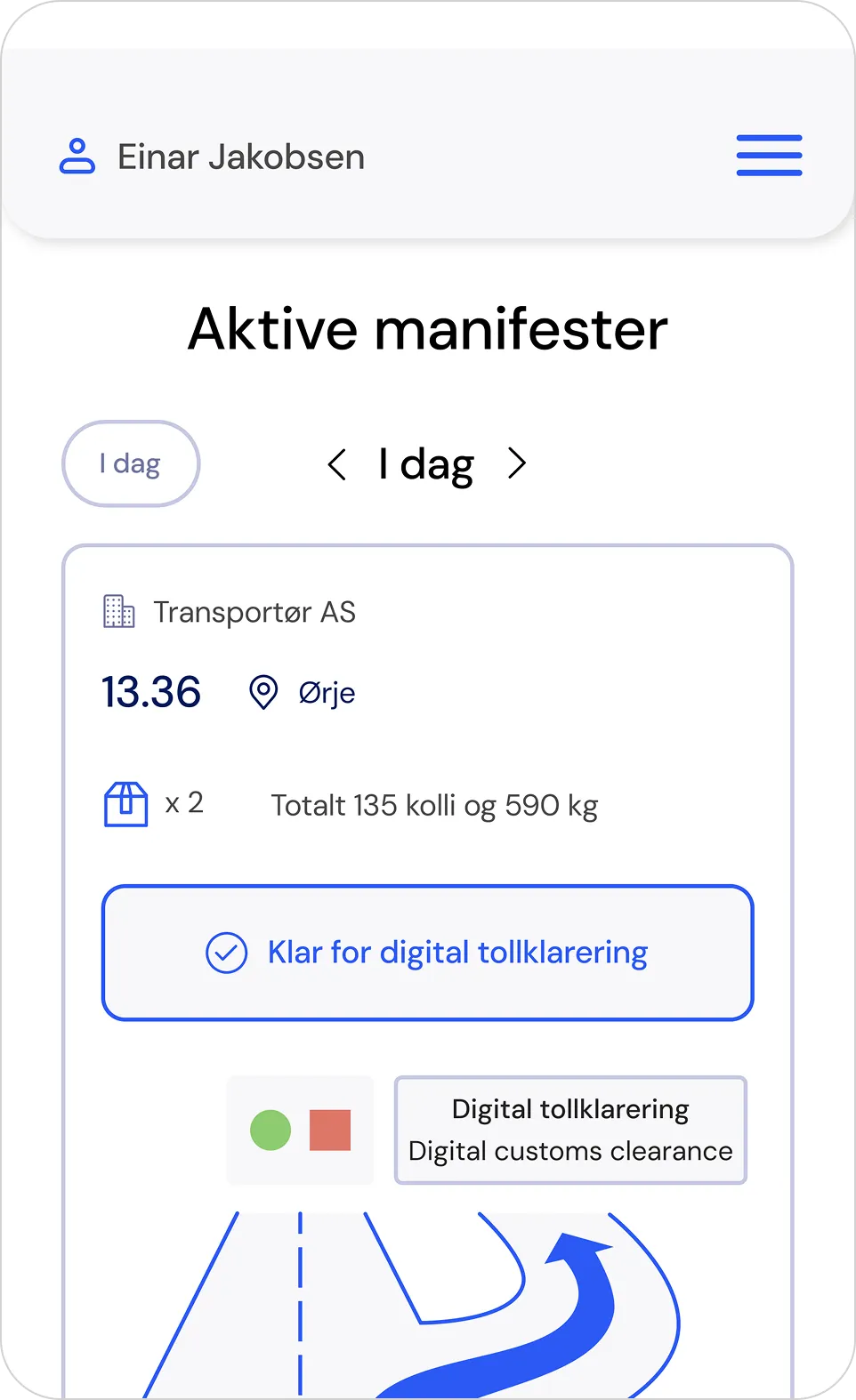 mockup of mobile version of Roadlink